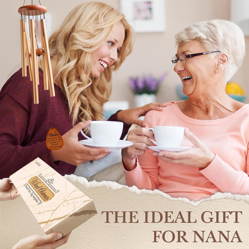 Leebbsin Gifts for Nana, Nanas Wind Chime, Christmas Best Gift for Nana, Birthday Gift Idea from Grandkids, Best Gifts Ideas for Mothers Day, Thanksgiving, Mother's Day-36'' - Image 2